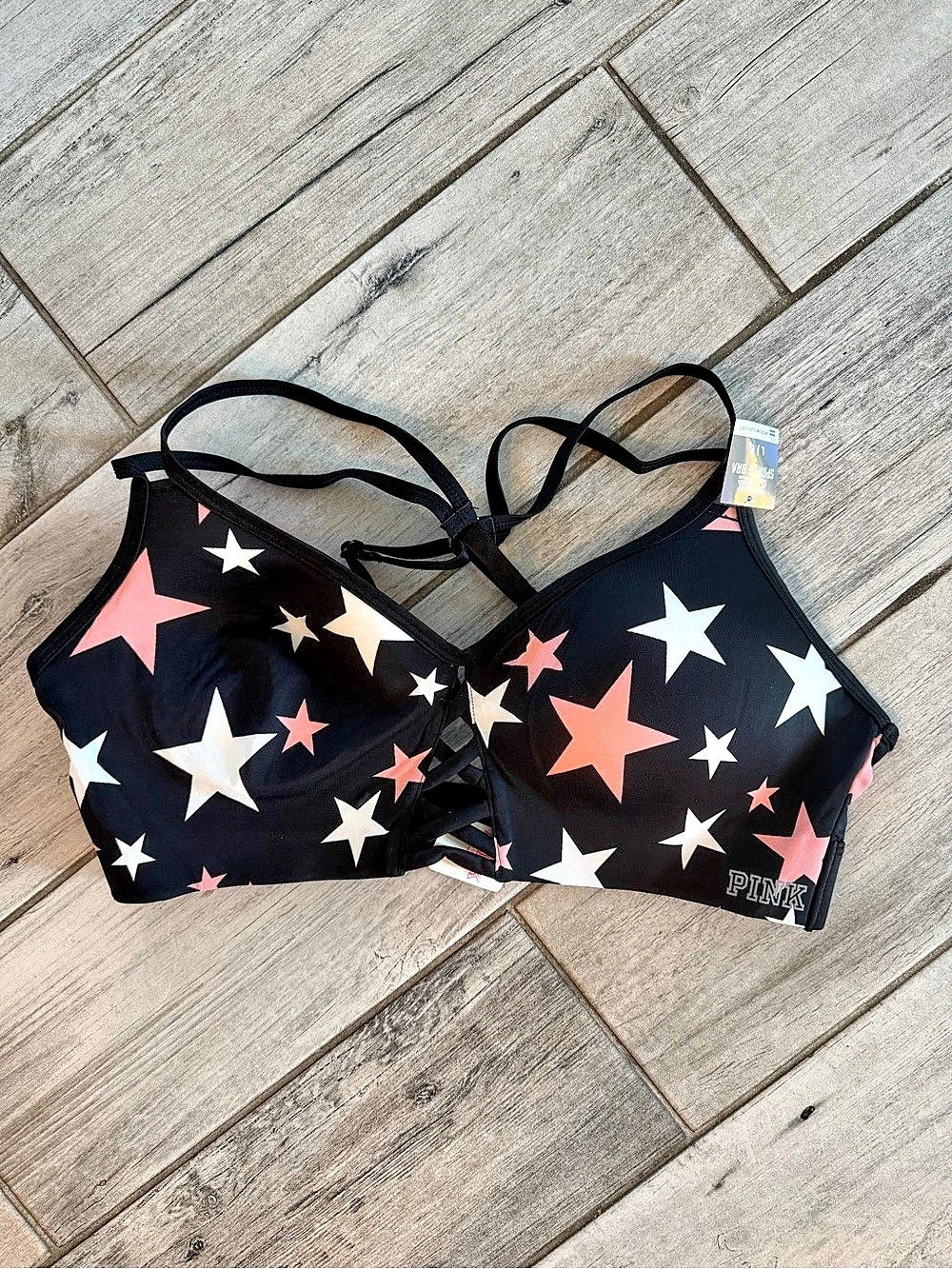 PINK Ultimate Medium Support Sports Bra Size Large NWT